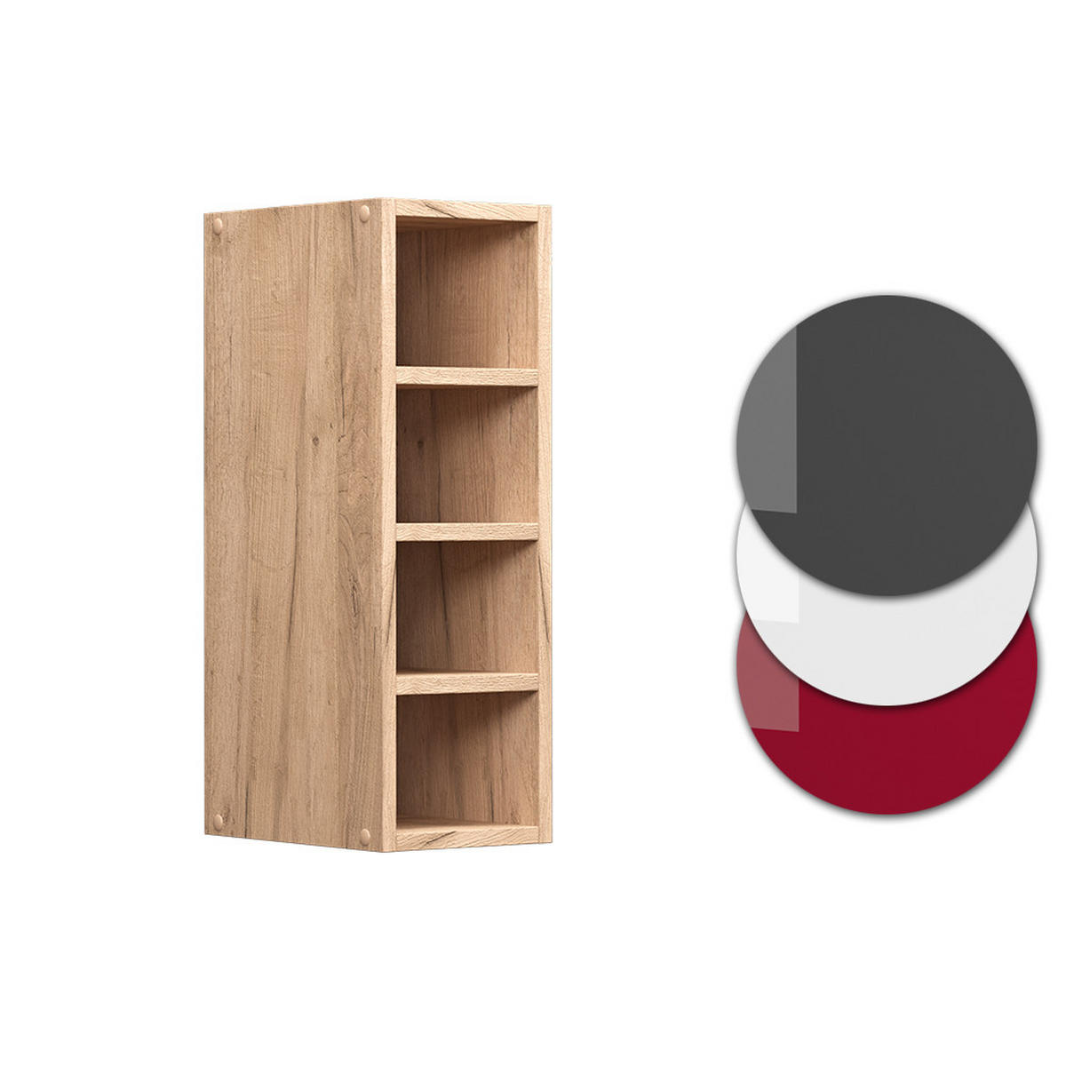 HÄNGESCHRANK R-Line Goldkraft Eiche 20 cm - Honigeiche/Eiche Wotan, Holzwerkstoff (20/60/29cm) - Vicco