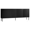 SIDEBOARD Cortina 200 4D - Schwarz, Holzwerkstoff/Metall (200/81/40cm) - MIRJAN24