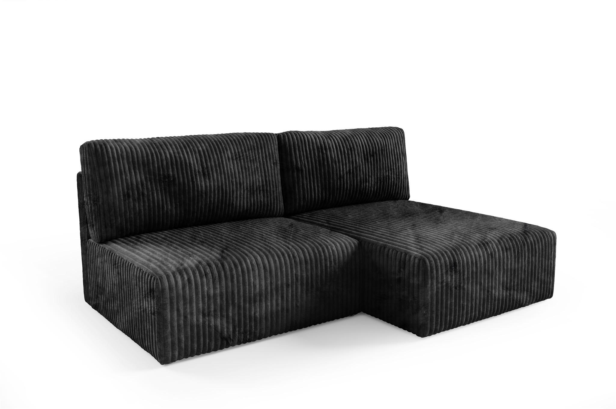 Fun Möbel Ecksofa Schwarz 210x149 cm