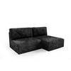 ECKSOFA Natalia Xs - Schwarz, Holzwerkstoff/Textil (210/149cm) - Fun Möbel