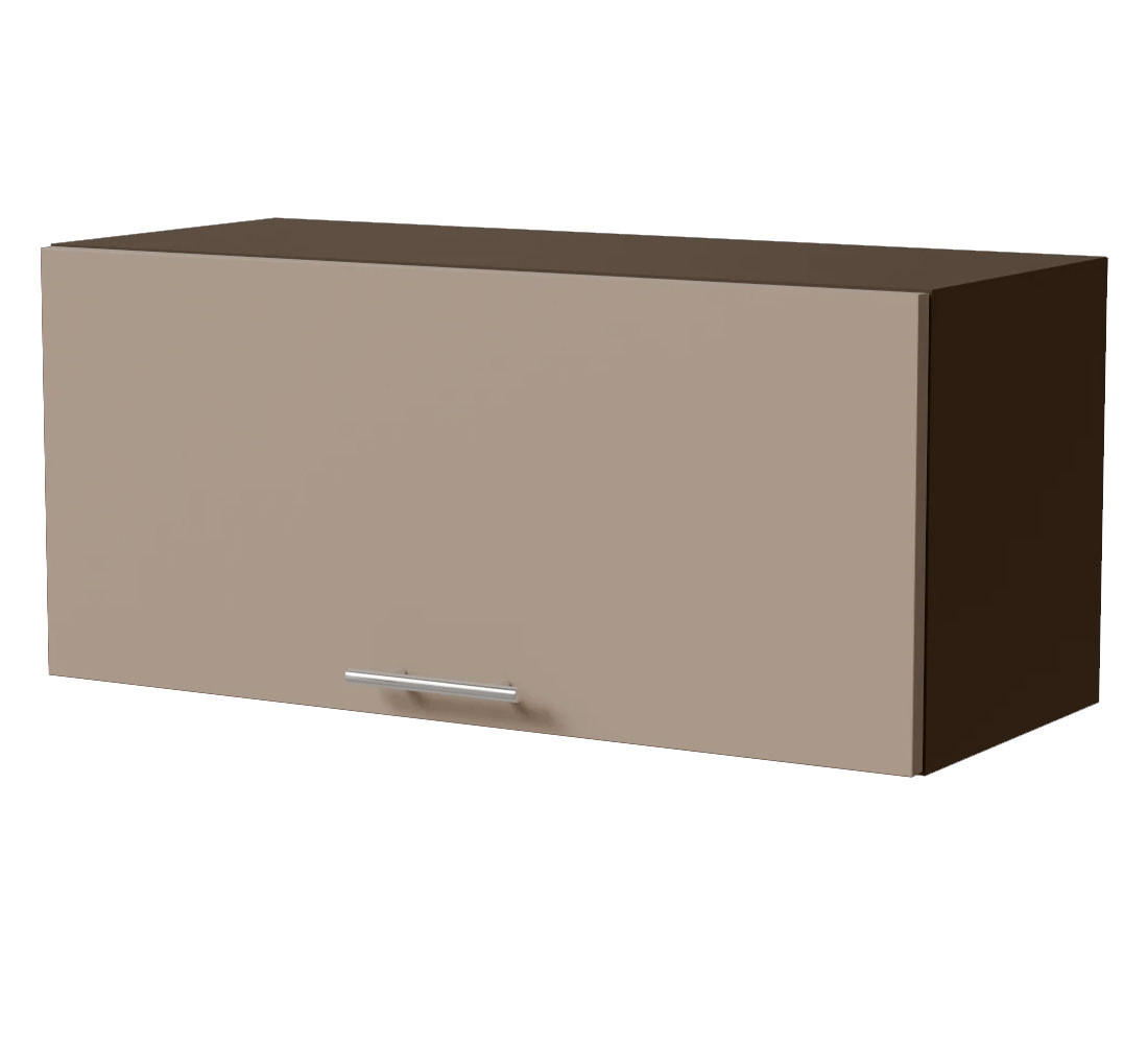 KLAPPHÄNGESCHRANK Brerra W4B/80 Lava / RAL 1019 graubeige Matt 80 / 32,5 / 36cm mit Blum Aventos Klappenbeschlag - Dunkelgrau/Graubraun, Holz/Holzwerkstoff (80/36/32.5cm) - Feldmann-Wohnen