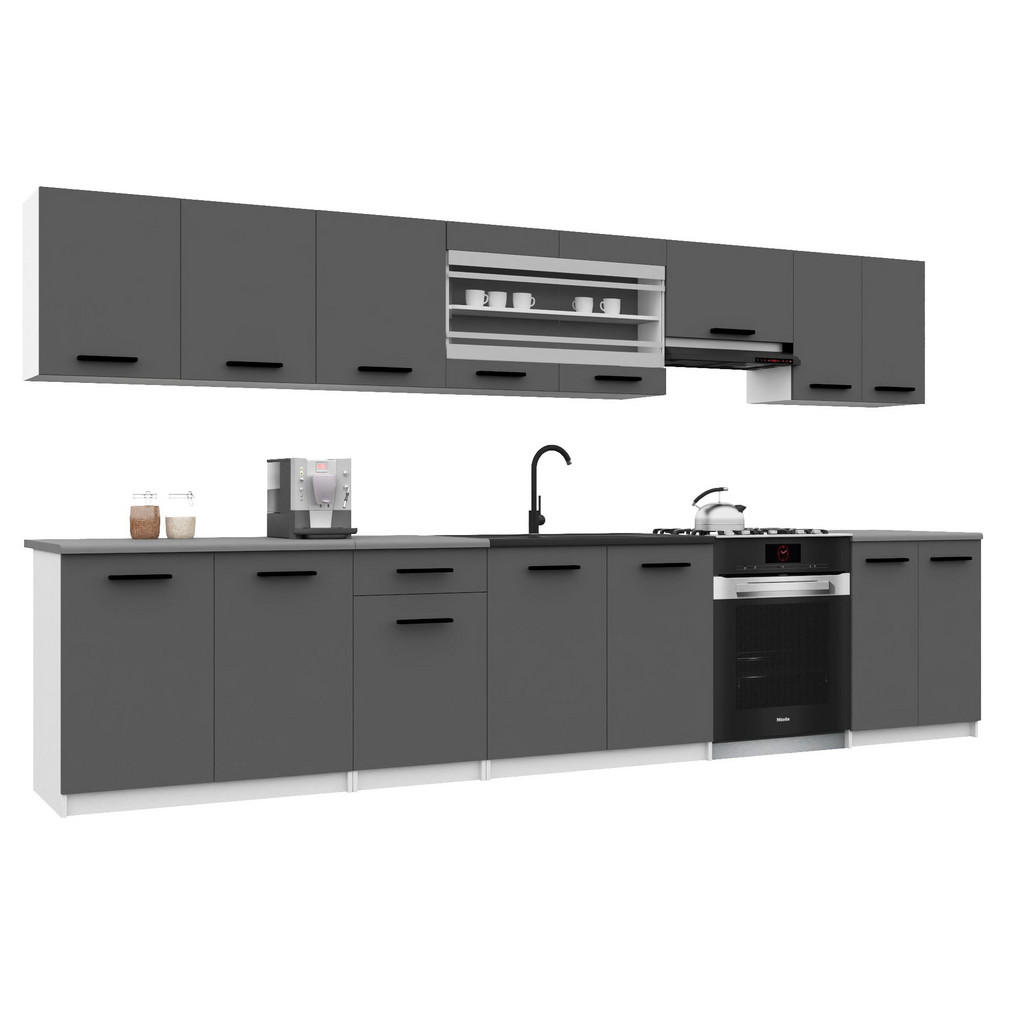 B BELINI GROUP KUCHYŇSKÁ LINKA Italia 3 320 cm, s pracovními deskami, Šedá