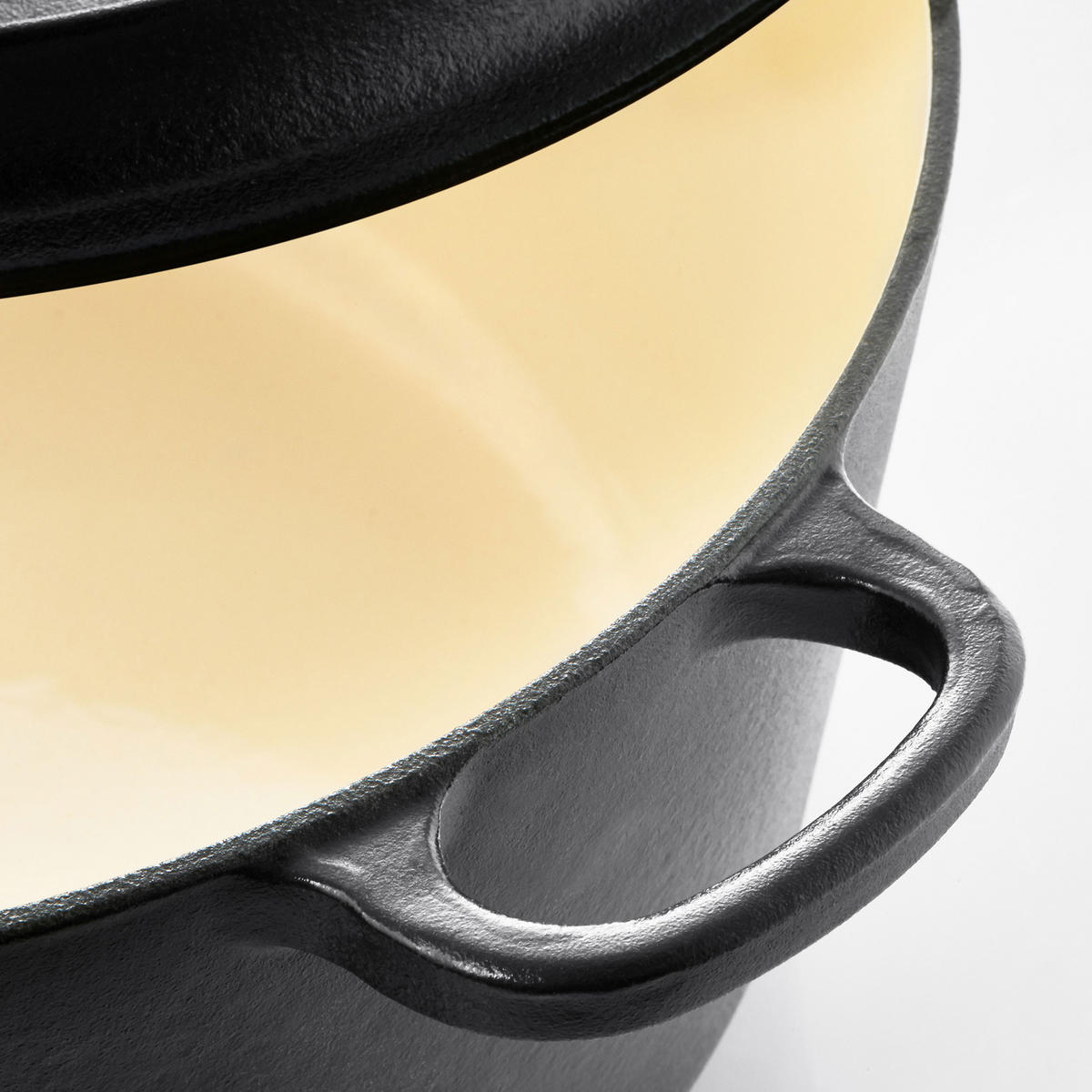 BRÄTER Rund mit Gussdeckel, Eisenguss, Schwarz, Ø 20 cm - Schwarz, Metall (30/24/12cm) - Berndes