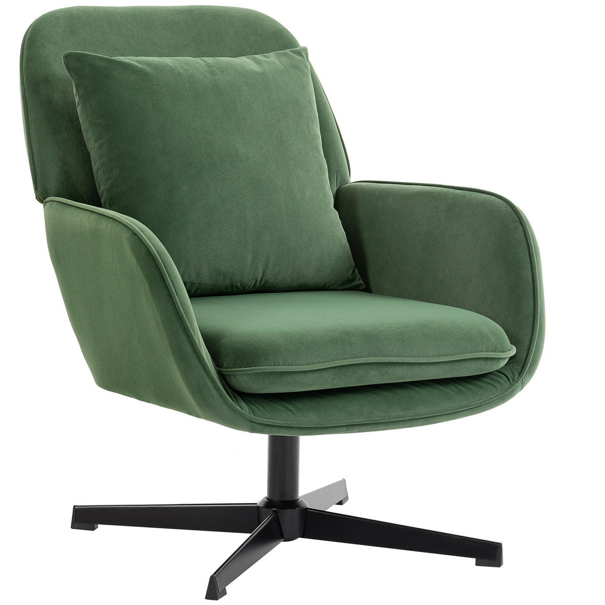 DREHSTUHL Grun 1 Stück - Grün, Naturmaterialien (73/85/83.5cm) - GiPP