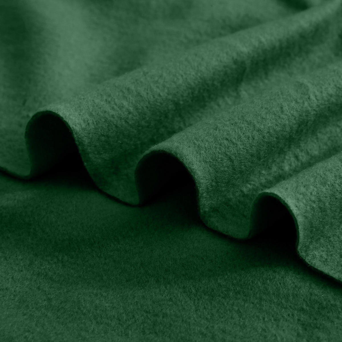 FLEECEDECKE WAVE 16er Set grün 120/160 cm Wellenrand Anti-Pilling - Grün, Textil (120/160cm) - wometo