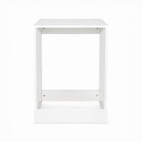 BELA Omarica za Pokrivanje Pralnega Stroja ; Prostorsko Varčen Pokrov za Pralni Stroj za Pralnico - bela, leseni material (70/92/70cm) - The White Stone