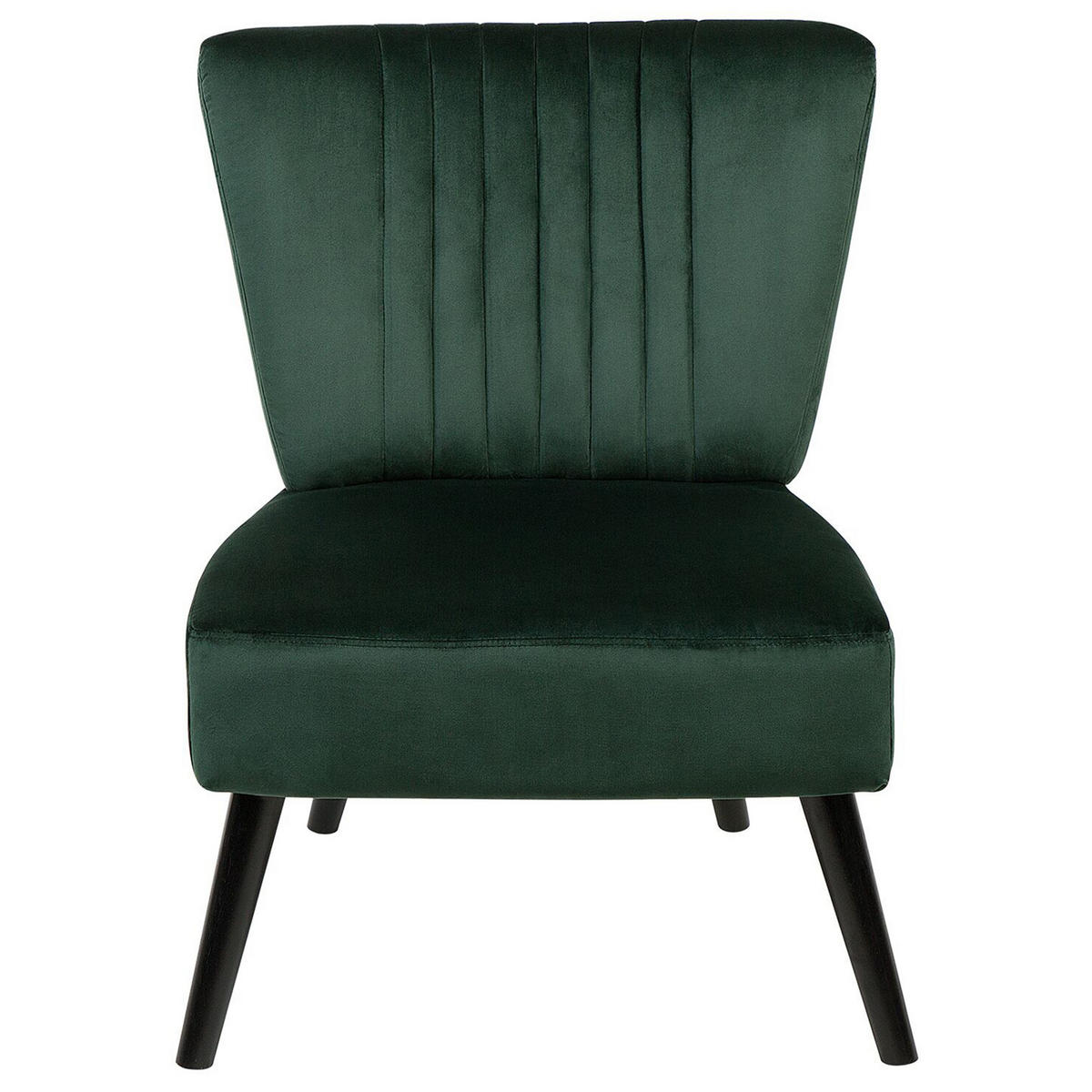 SESSEL Samtstoff Grün Vaasa - Grün, Holz/Textil (61/85/60cm) - Beliani