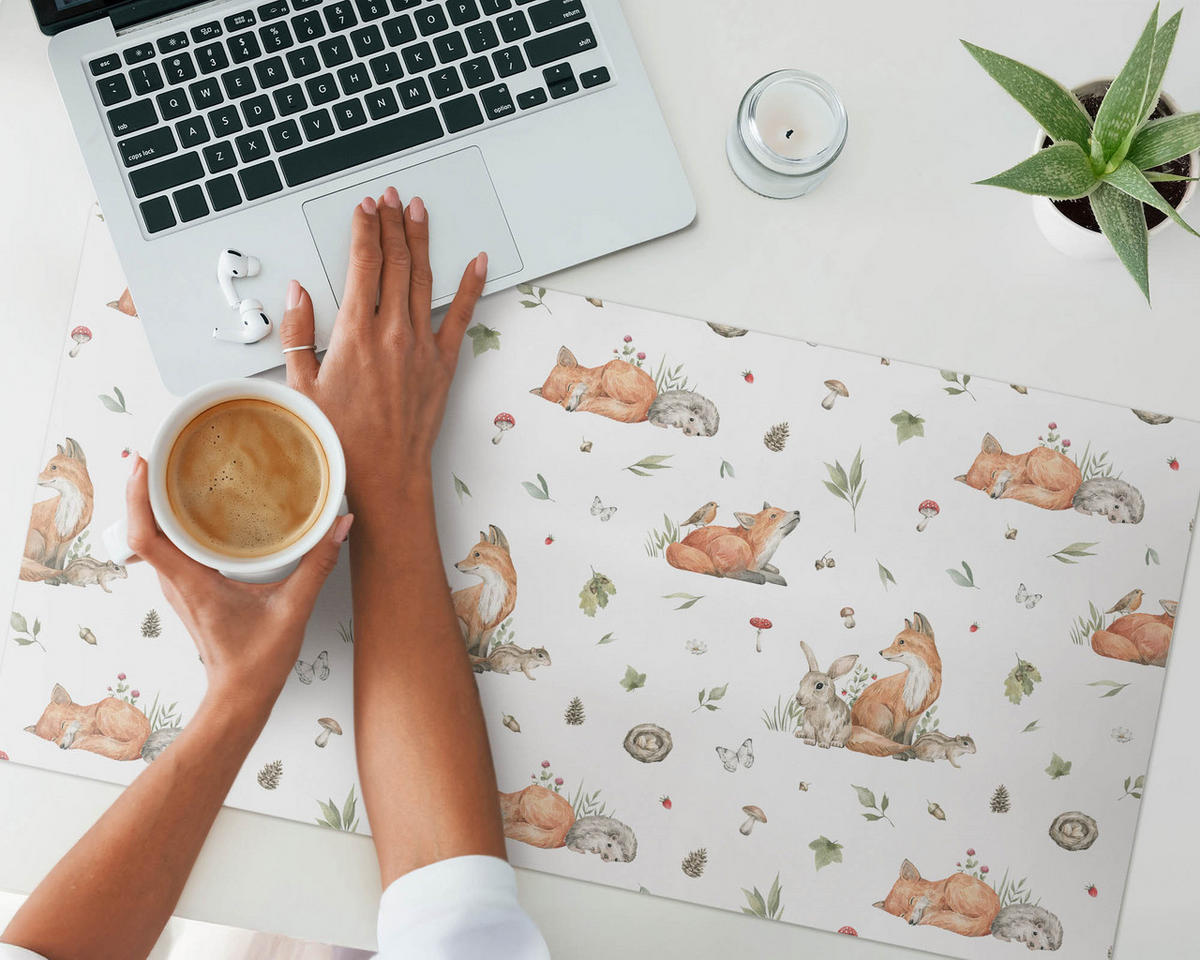 SCHREIBTISCHUNTERLAGE 90x45 cm Bunt - Pastellgrün, Kunststoff (1.6/90/45cm) - Wallfluent