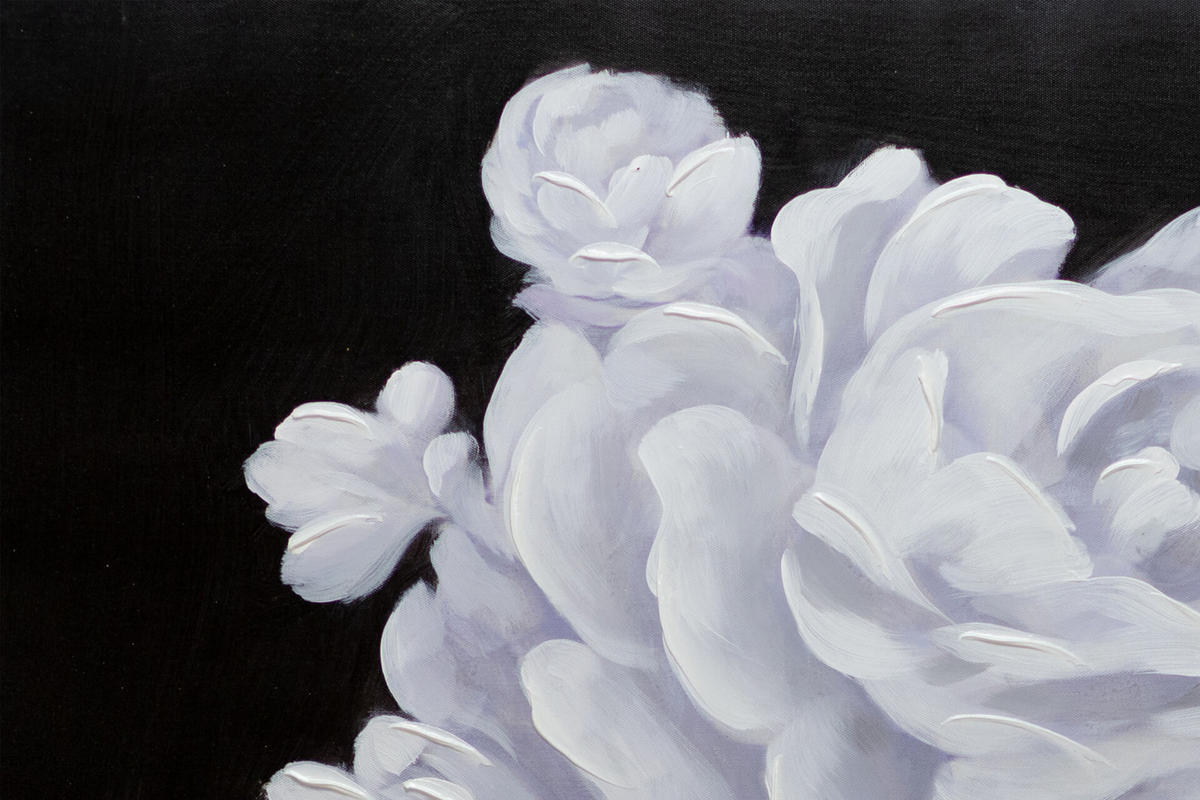 ACRYLBILD HANDGEMALT 80/80 cm - Schwarz, Holz/Textil (80/80cm) - KUNSTLOFT