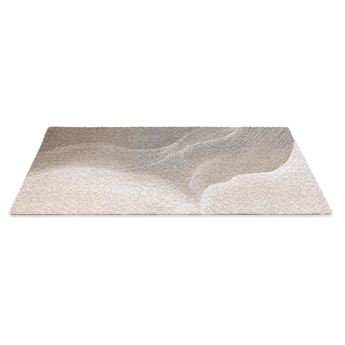 FUSSMATTE Wellenlinien - Luftströme - Harmonisch 60x40 cm - Beige, Kunststoff (60/0.4cm) - MuchoWow
