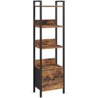 BÜCHERREGAL mit Schublade 33 x 24 x 131 cm Braun - Braun, Holzwerkstoff (33/131/24cm)