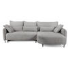 ECKSOFA Oblivio Grau Chenille - Schwarz/Grau, Textil/Metall (285/200cm) - Selsey