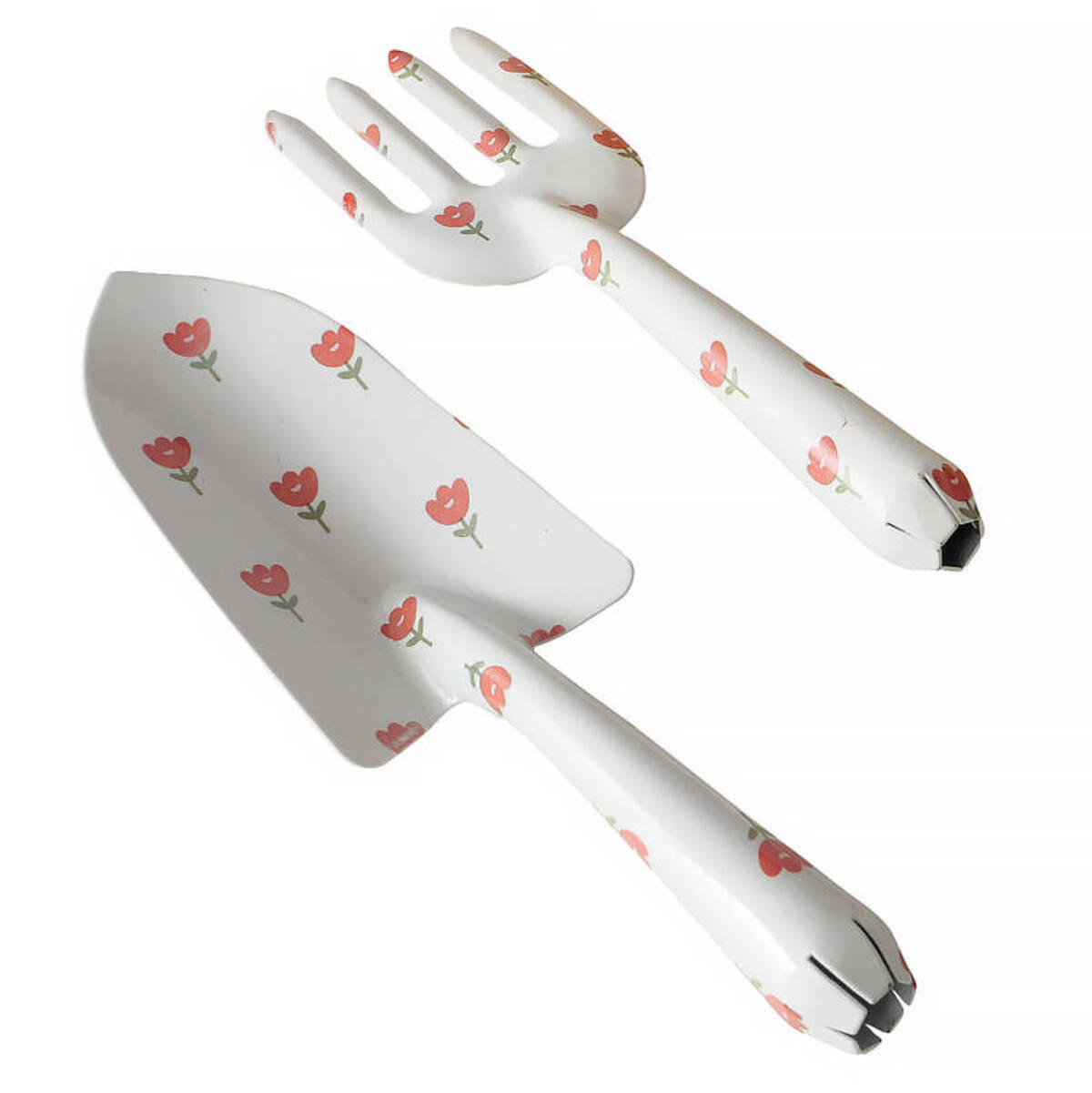 GARTENWERKZEUGE Lilly 2er-Set - Weiß, Metall (8/3/28cm)