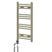 HANDTUCHHEIZKÖRPER elektrisch 500 x 800 mm Beige Badheizkörper gerade mit Seitenanschluss mit Heizstab 300W - Beige, Metall (50/80/3cm) - LuxeBath