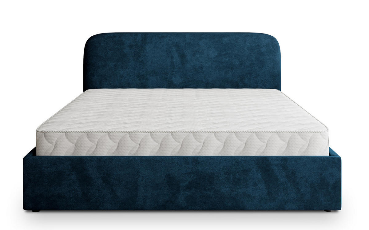 POLSTERBETT RENIVE K 120x200 cm mit Bettkästen - Blau - Blau, Holz/Textil - MASSENO