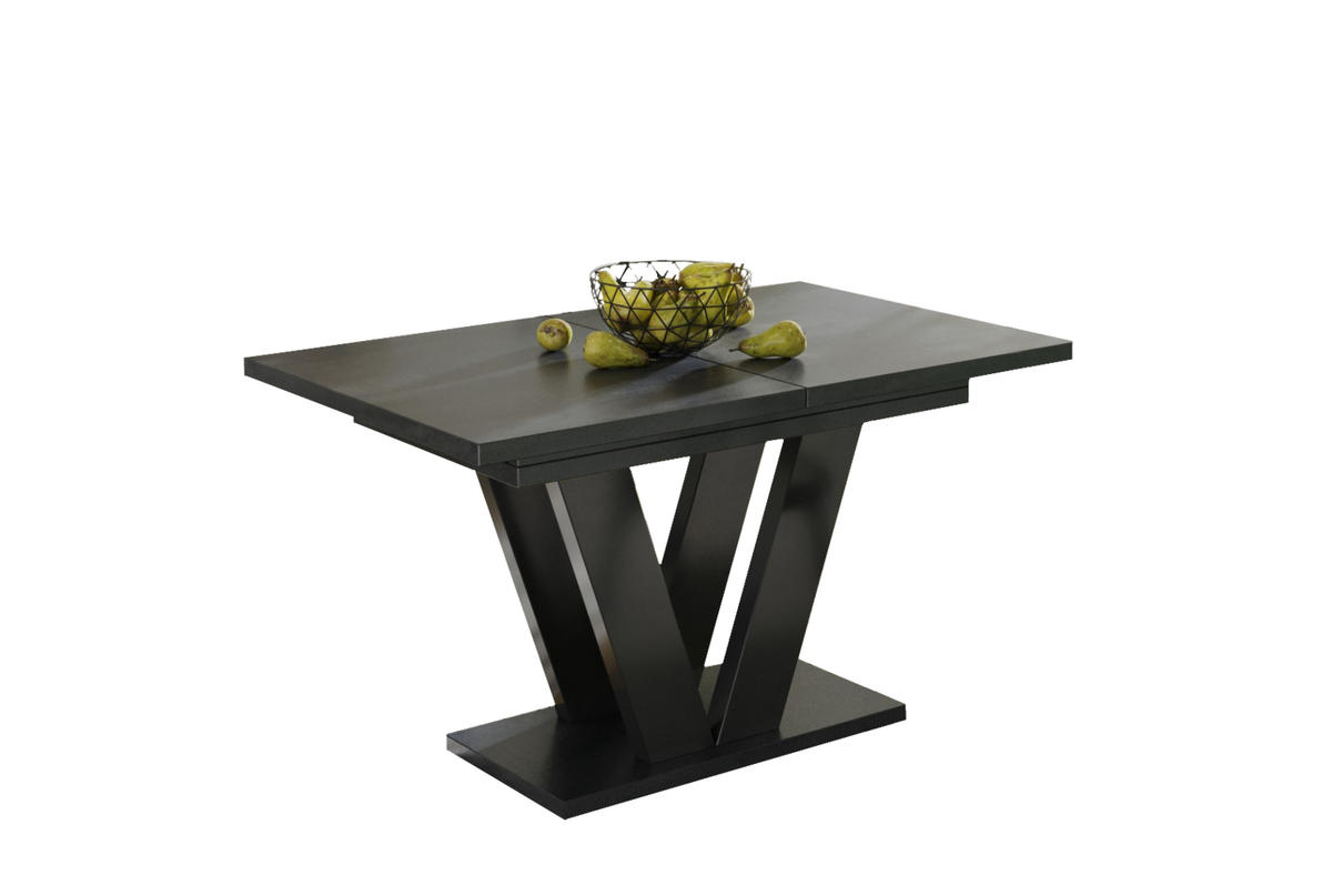 ESSTISCH Lara ausziehbar bis 210 cm - Graphitfarben, Holzwerkstoff (130/80/80cm) - Endo-Moebel