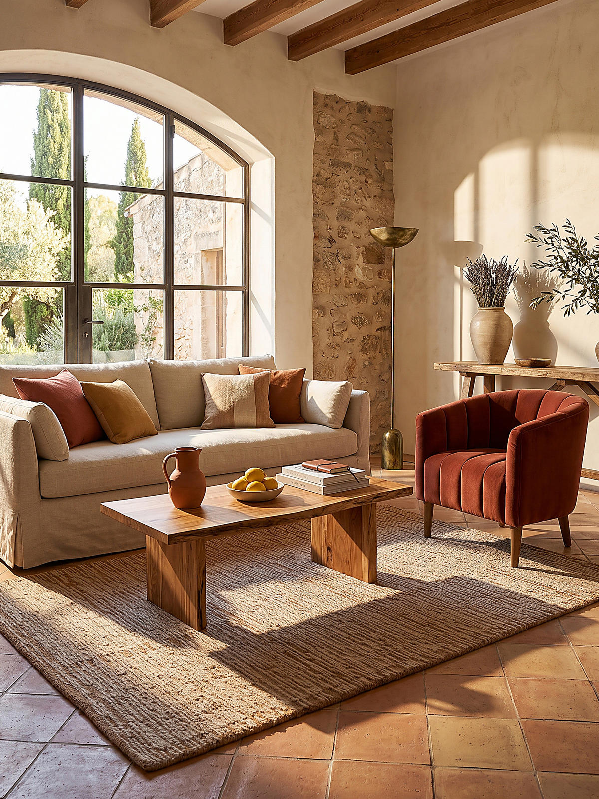 TEPPICH aus Wolle, handgetuftet, GANNEL, in Natur, Blockdesign, 140 x 200 cm - Beige, Textil (140/200cm) - KADIMA DESIGN