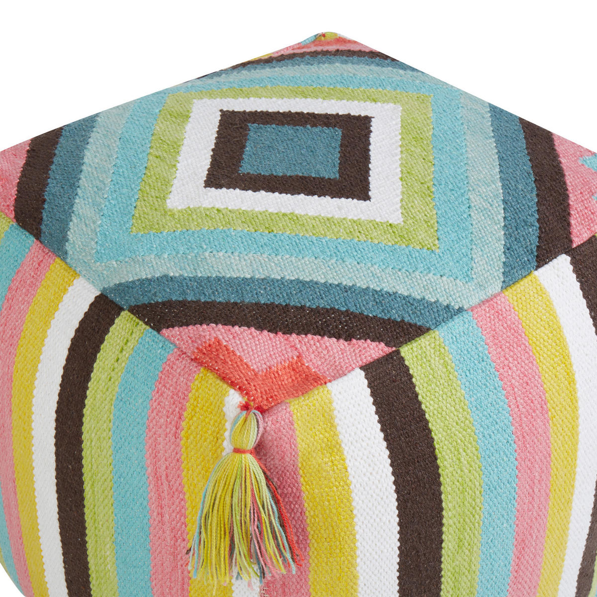 POUF Bunt Moneasa - Multicolor, Naturmaterialen (45/45/45cm) - Beliani