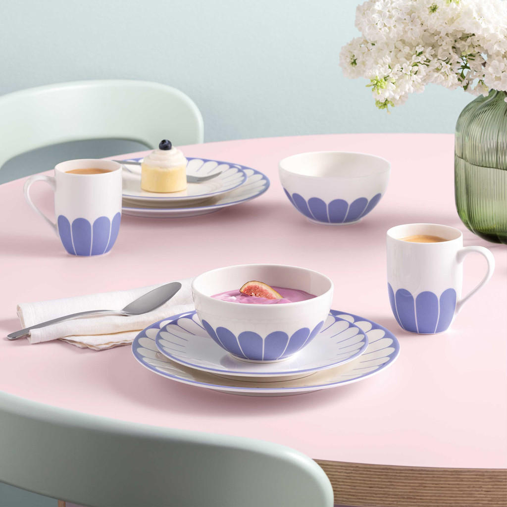 TAFELSERVICE Fleur Couleur Bleu 12er Set - Blau, Keramik (24/5.1/24cm) - Villeroy & Boch