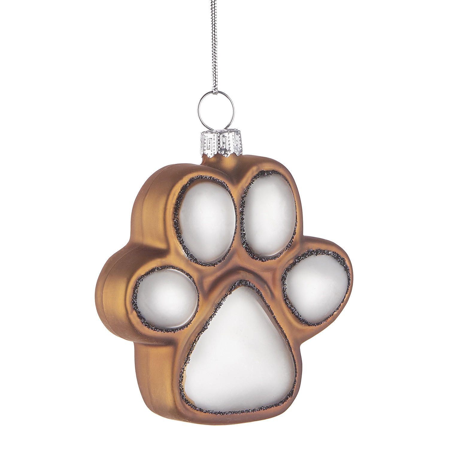 BAUMANHÄNGER Hang On Pfote - Braun, Glas (8/8/2.6cm) - Butlers