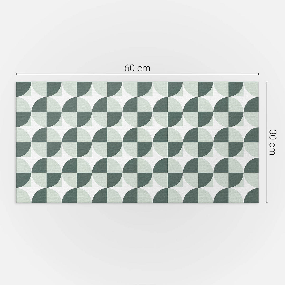 WANDPANEEL 6x 60x30 cm selbstklebend Circona - Grün, Kunststoff (30/1.6/60cm) - Wallfluent