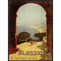 POSTER Frankreich & Italien Alassio A3 Rahmenlos - Klar, Papier (29.7/5/42cm) - Nacnic