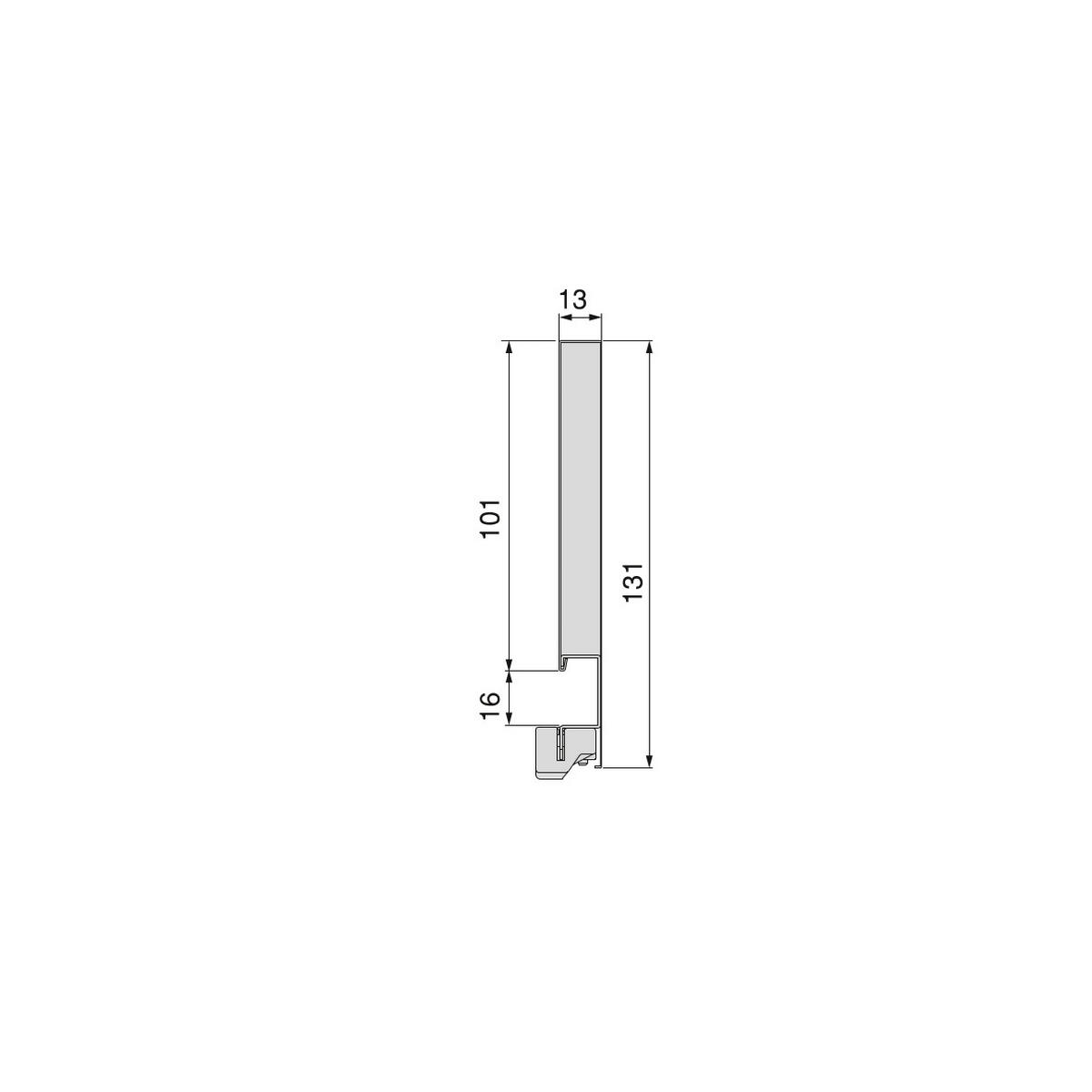 AUSSENSCHUBLADE Vertex 40Kg Höhe 131mm, Tiefe 500mm, Stahl, Lackiert Grau - Silberfarben, Metall (20/6/53cm) - EMUCA