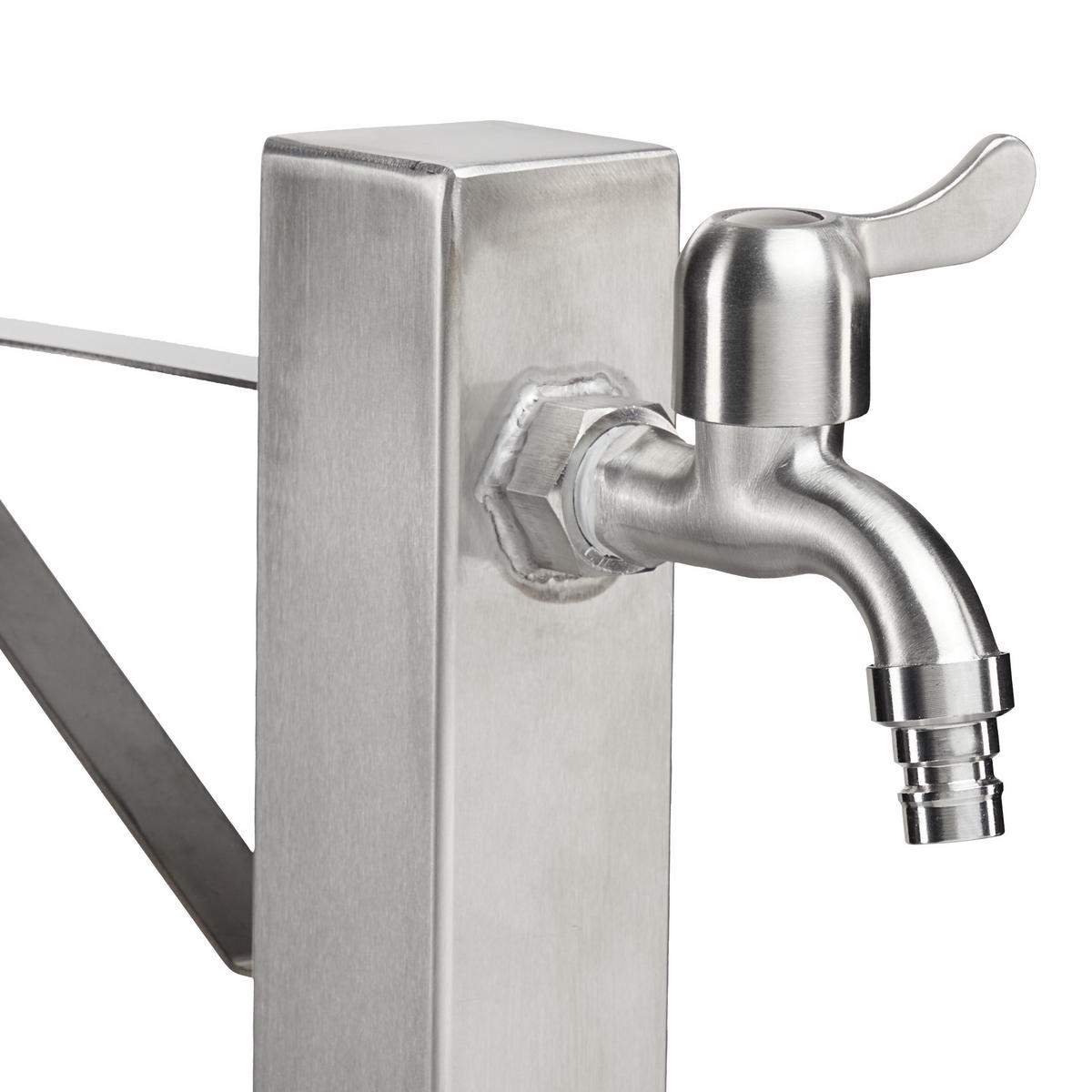 WASSERZAPFSTELLE - Silberfarben, Kunststoff/Metall (30/91/15cm) - Relaxdays