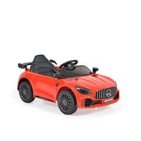 KINDER ELEKTROAUTO Mercedes AMG GTR rot EVA-Reifen, Fernbedienung, Musikeffekte, Türen, Vor- und Rückwärtsgang - Rot, Kunststoff (99/55/41cm) - Moni