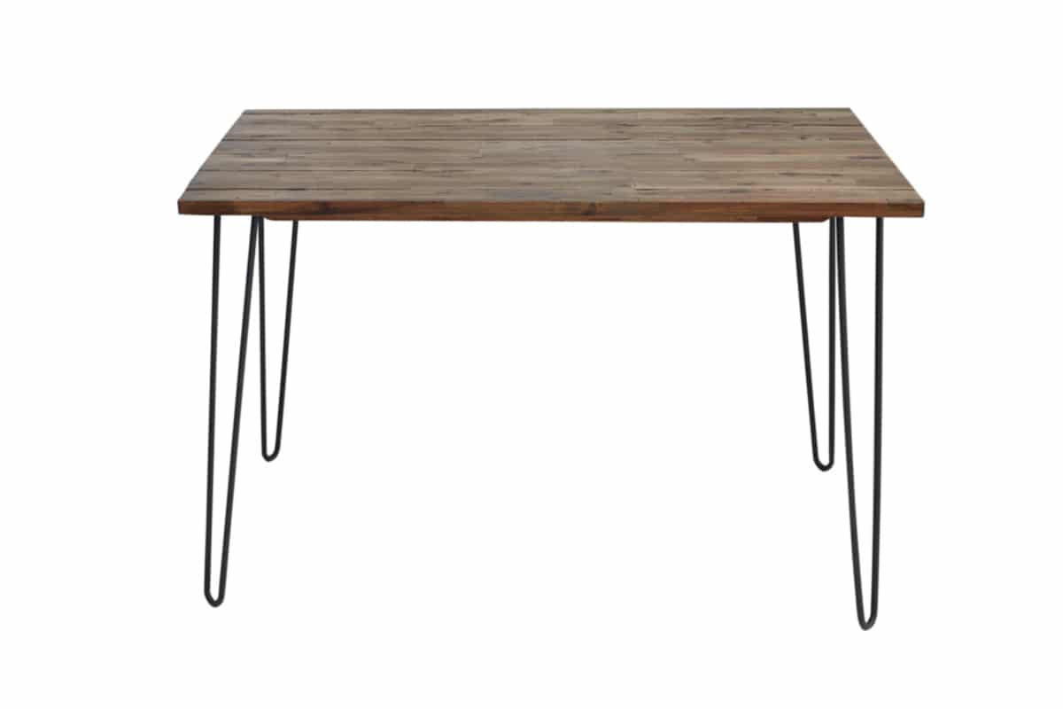 ESSTISCH SCORPION Akazie Braun 120cm - Schwarz/Braun, Holz/Metall (73/120/75cm) - riess-ambiente