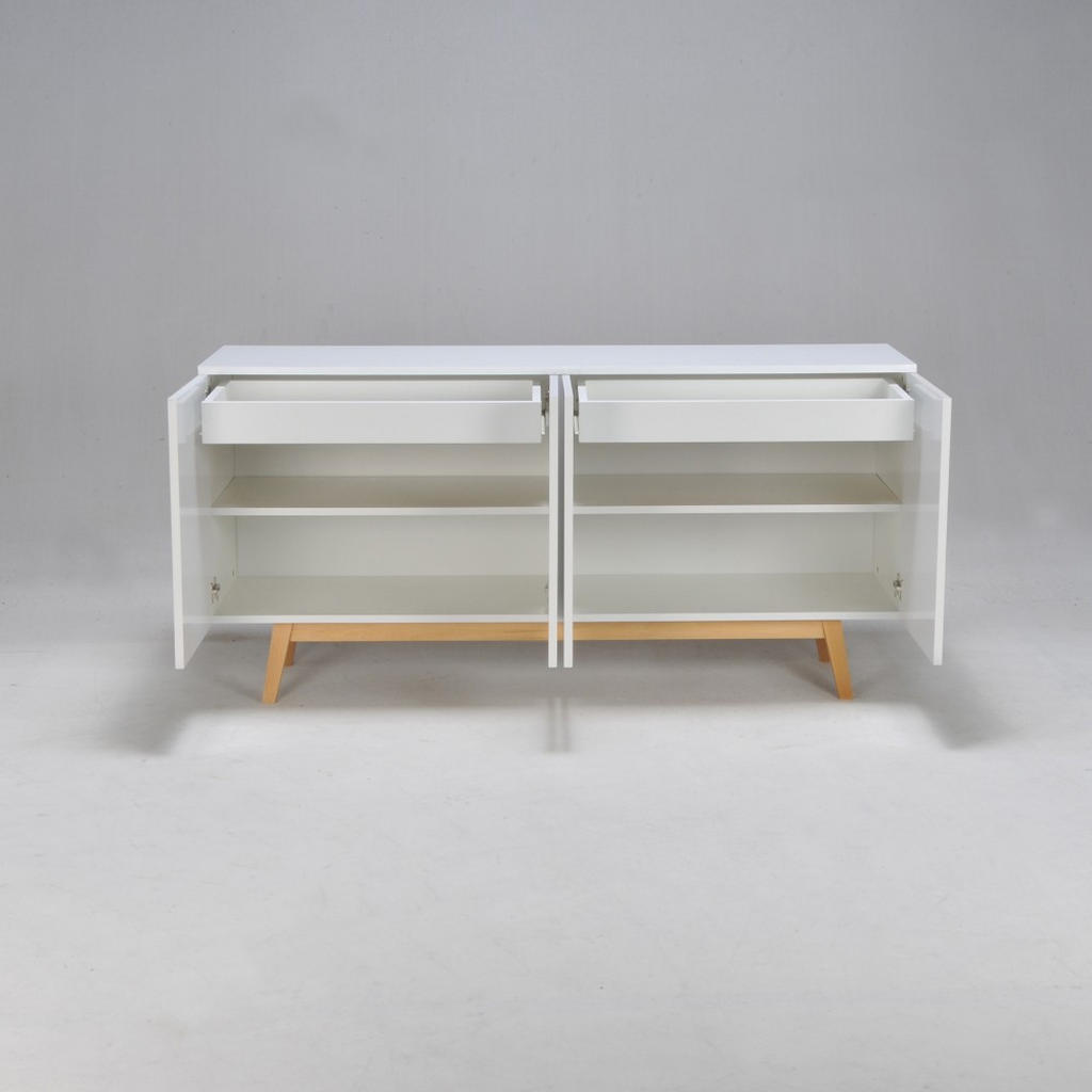 Thumbnail - Weber Industries Sideboard, Weiß, Holzwerkstoff, Nachbildung, Rechteckig, 160x80x42 cm, Wohnzimmer, Kommoden & Sideboard...