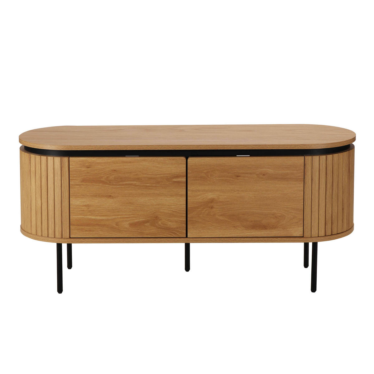 TV-SCHRANK, helles Holzeffekt - Beige, Holz (40/55/120cm) - Oviala