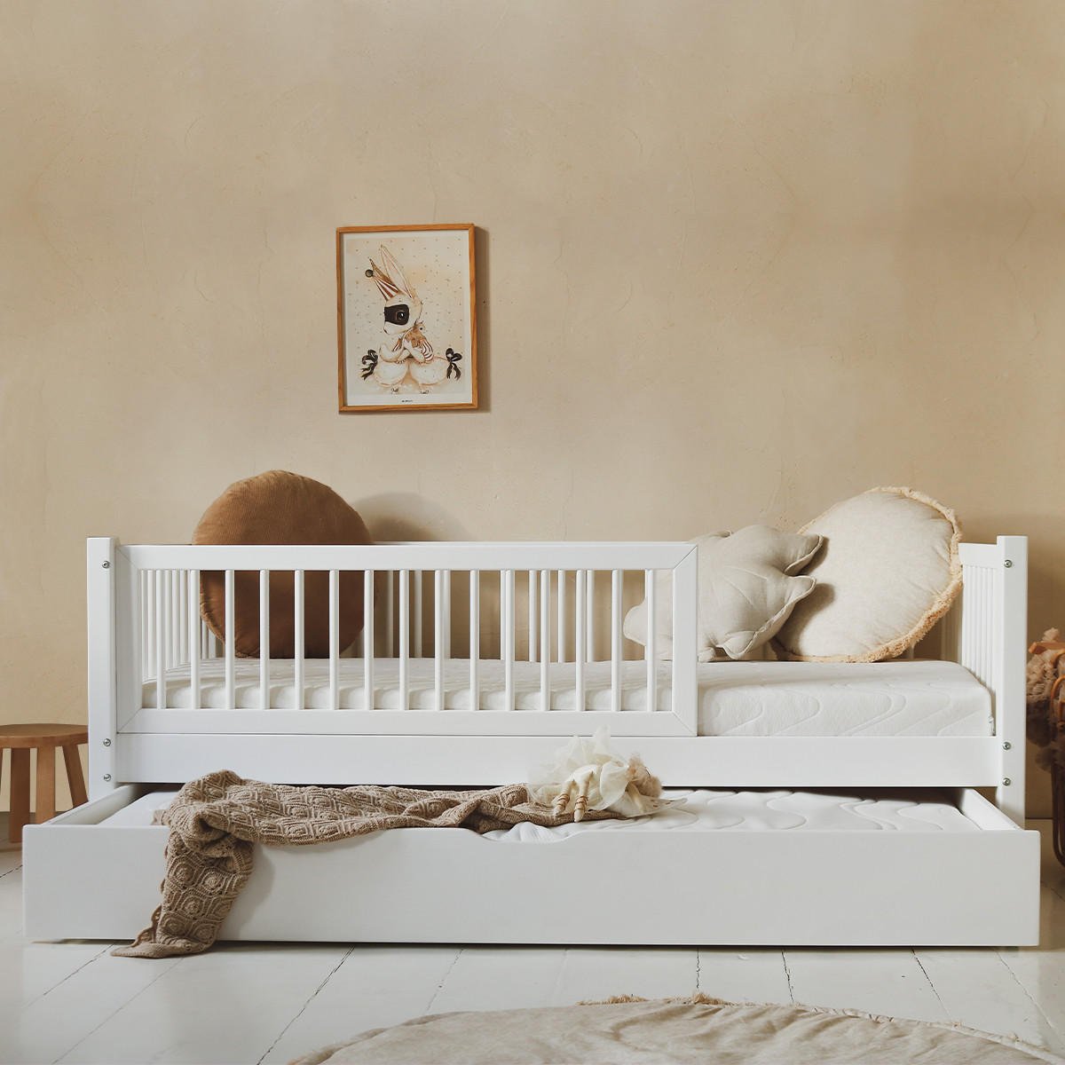 POSTEL 90/190 Sybil Bílá - bílá, dřevo (90/190cm) - Petits-meubles