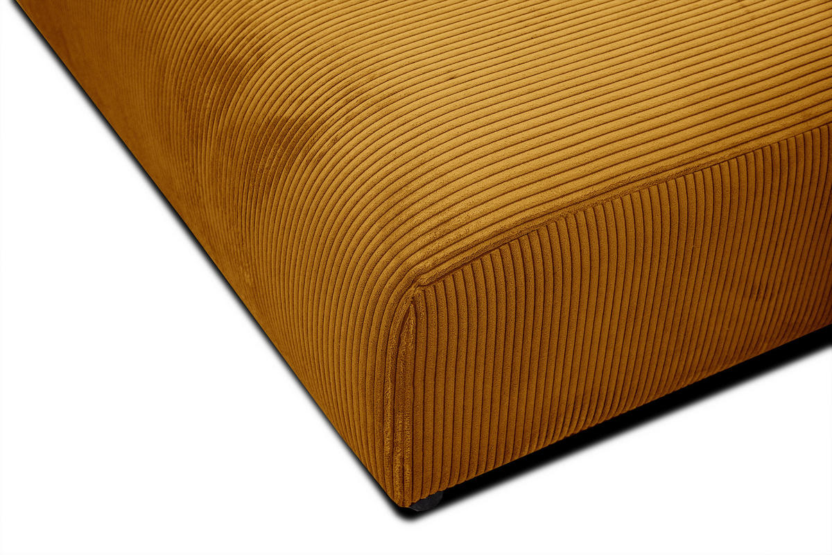 ECKSOFA TAUER 5-Sitzer, honig - Schwarz/Honig, Holzwerkstoff/Kunststoff (292/174cm) - Courtois Laville