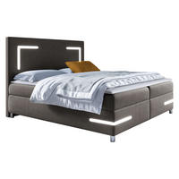 BOXBETT Delos LED - Dunkelgrau, Holz (180/200cm) - MIRJAN24