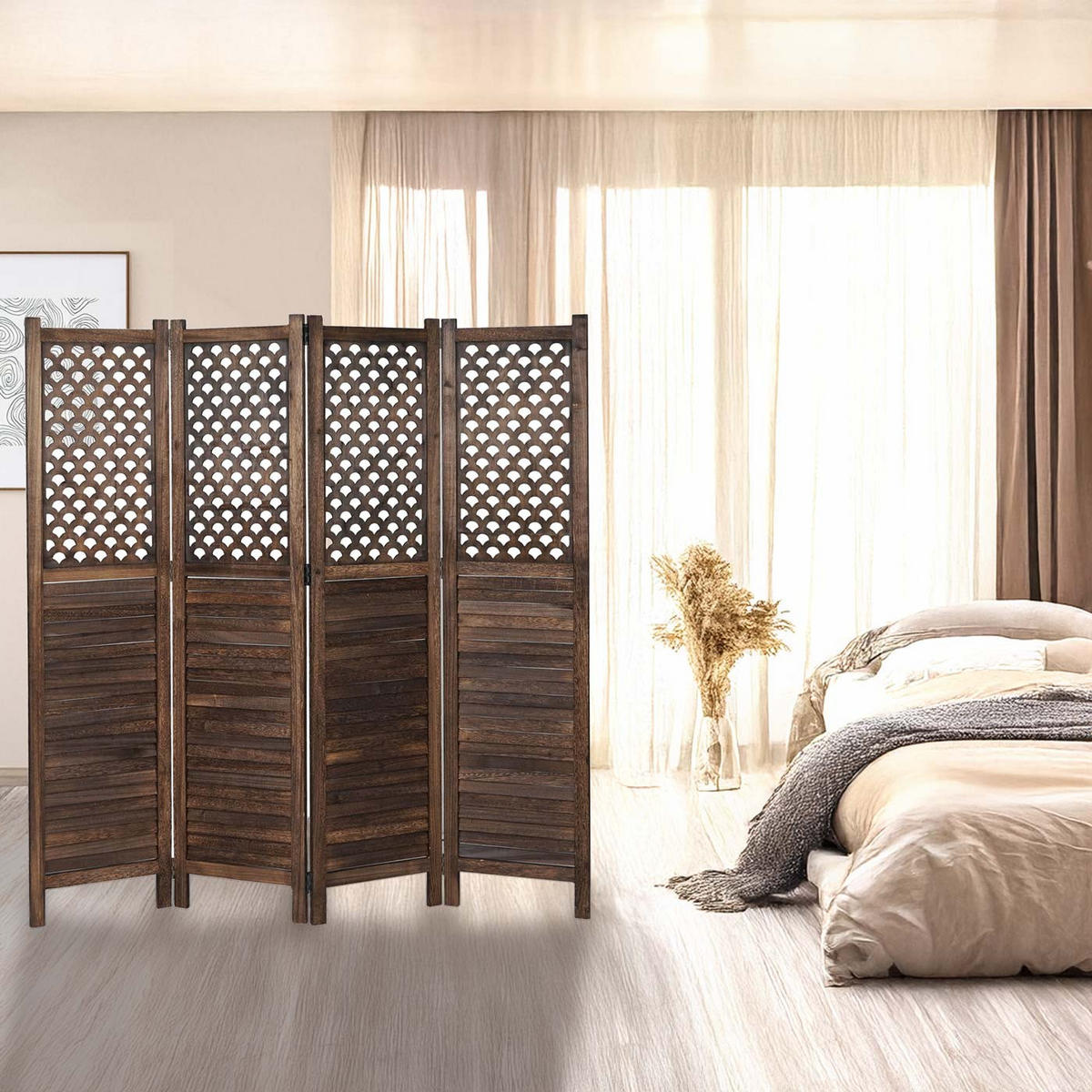 PARAVENT Weiß - Weiß, Holz (161/170/2cm) - MCW