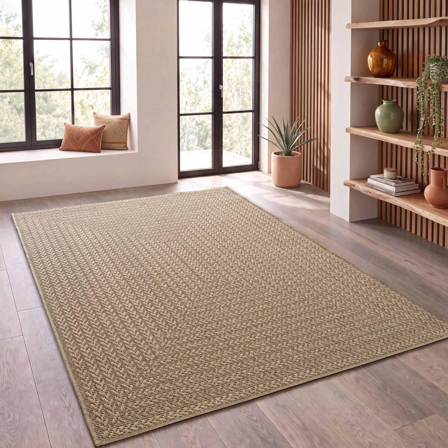 Paco Home Outdoorteppich Creme 80x250 cm