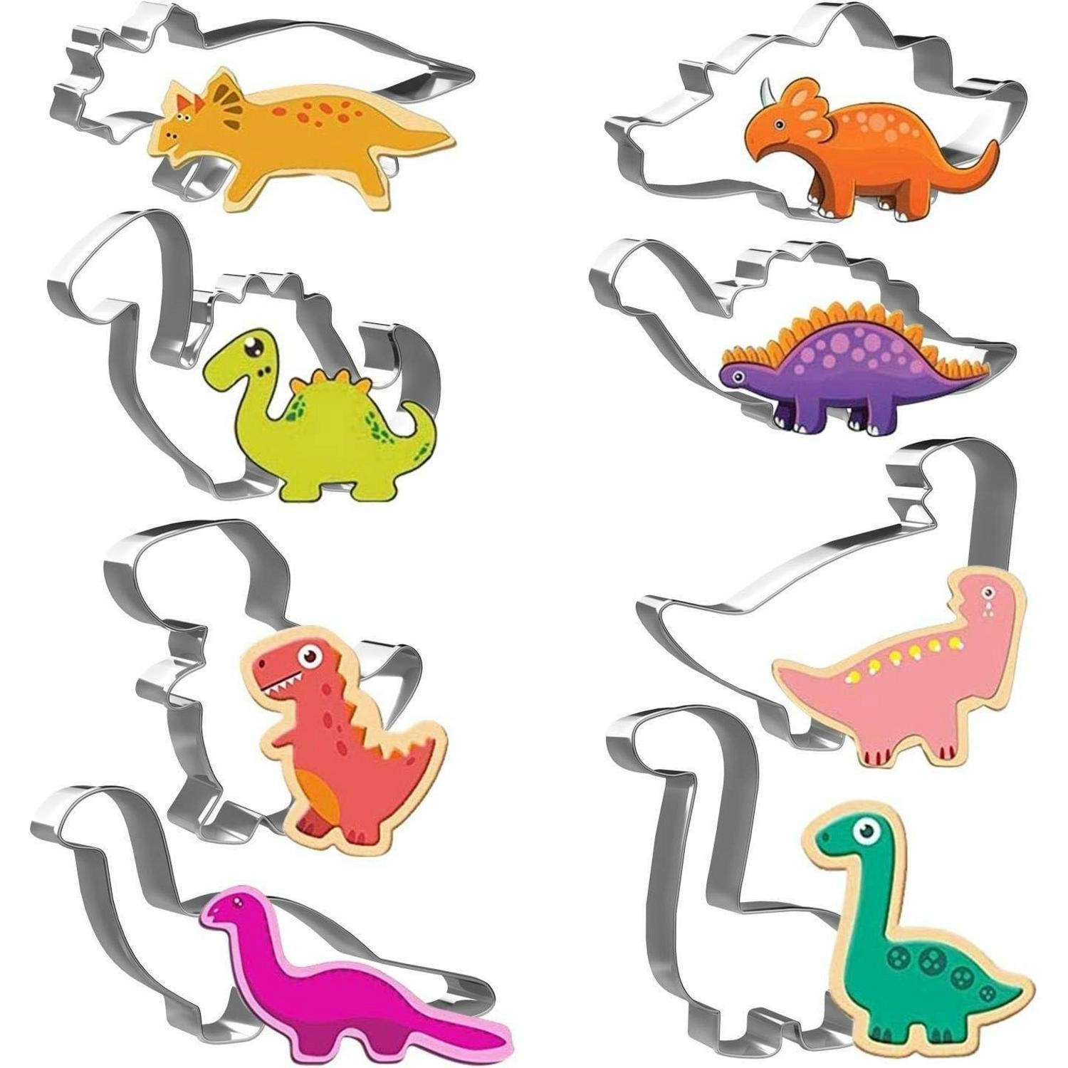 AUSSTECHFORM Set Dinosaurier 8-teilig - Multicolor, Metall (10/6/20cm)