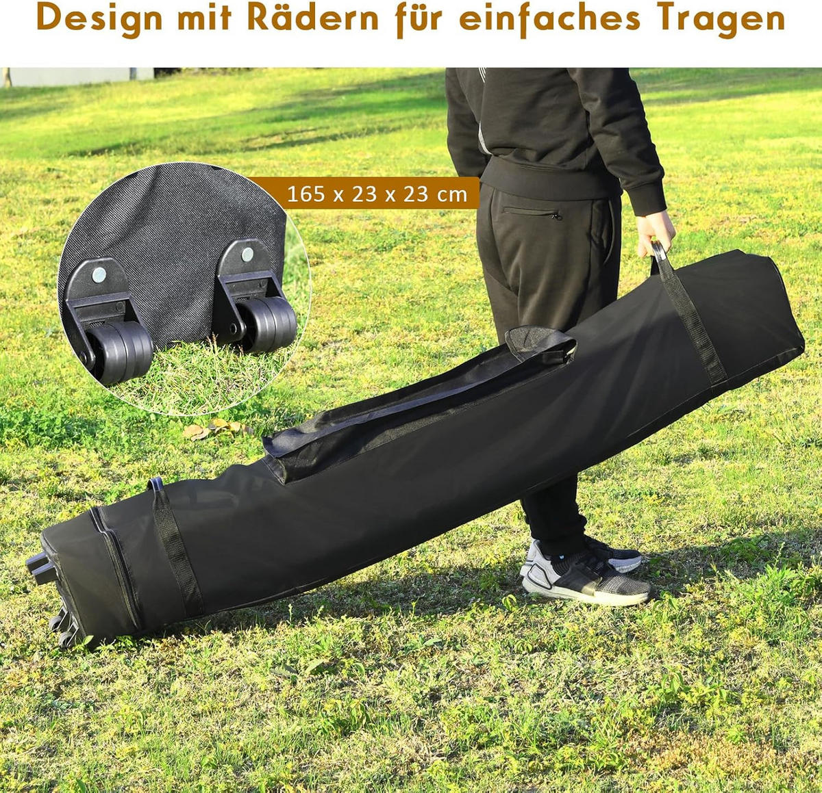 POP-UP-UBERDACHUNGSZELT Weiß - Weiß, Textil (300/335/300cm) - COSTWAY