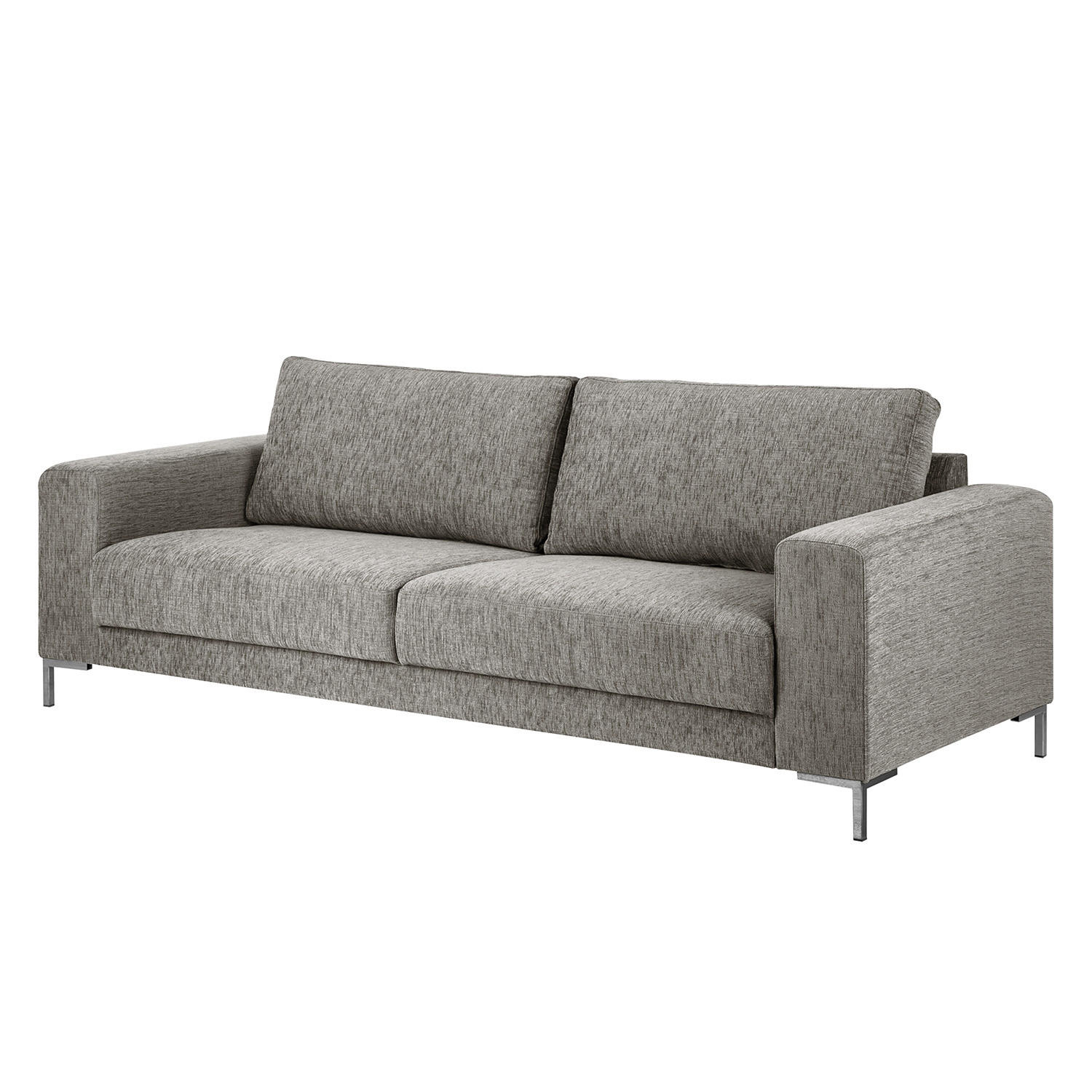 3-SITZER SOFA - Silberfarben/Hellblau, Textil (221/83/89cm) - home24