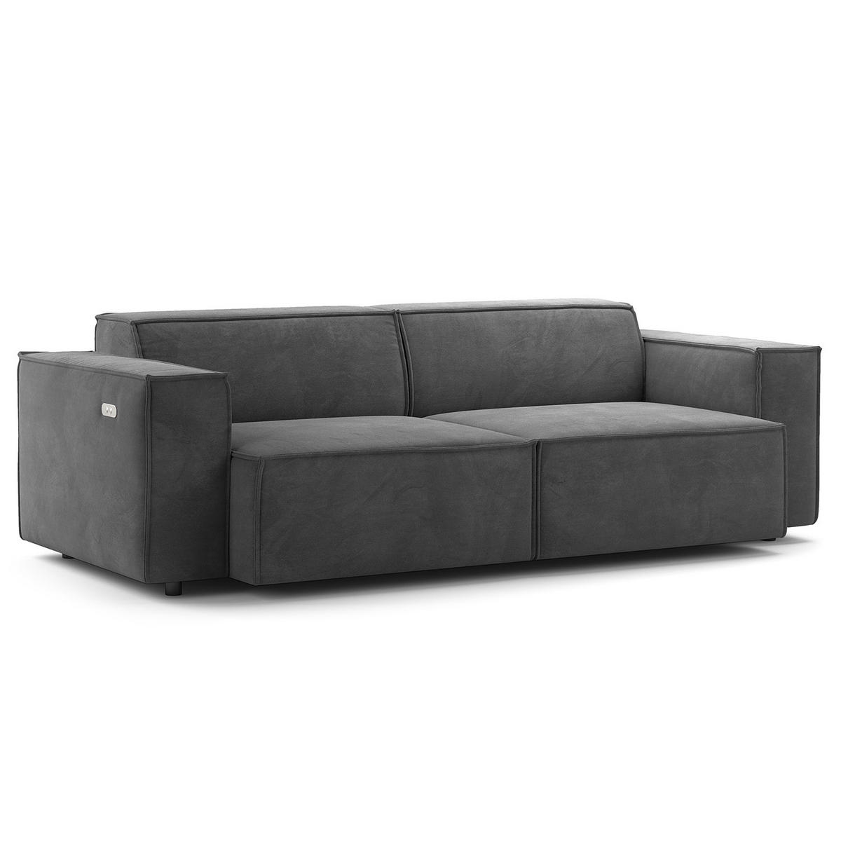 2,5-SITZER SOFA - Grau, Textil (223/70/96cm) - home24