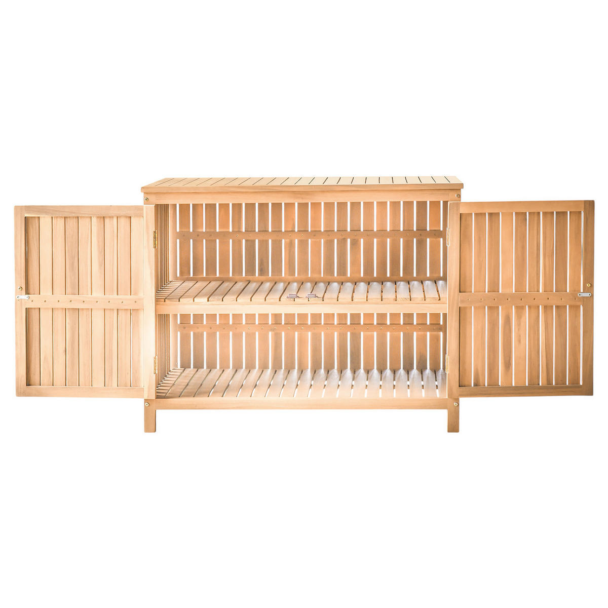 GARTENSCHRANK - Akaziefarben, Holz (110/86/56cm) - home24