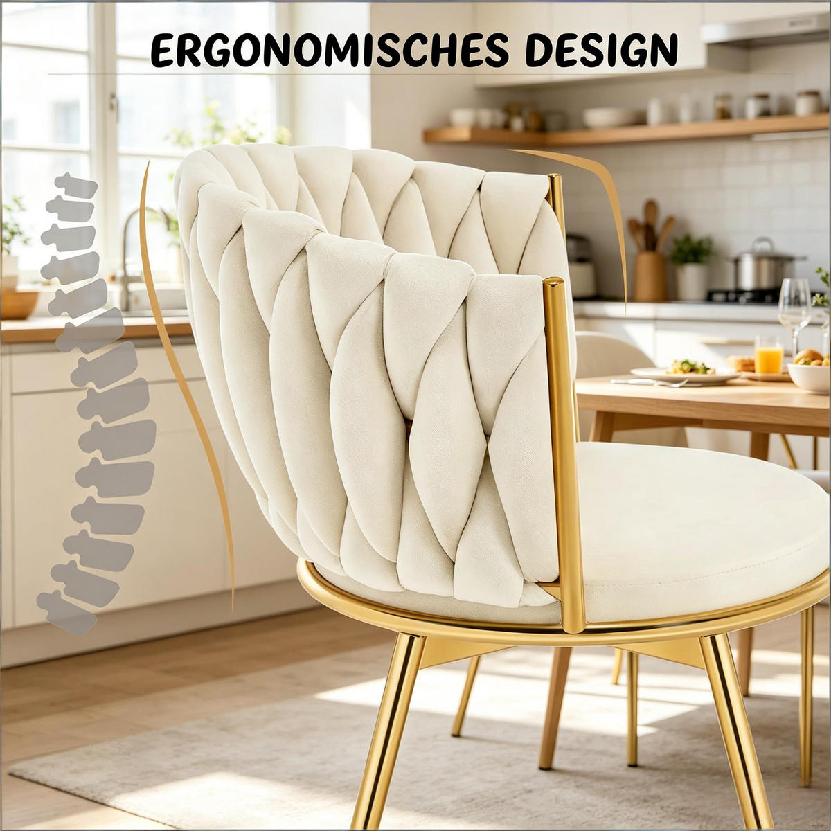 ARMLEHNSTUHL-SET DE-36126 2 Stück drehbar Beige - Beige, Metall (60.5/78/59.5cm) - ComfortXL
