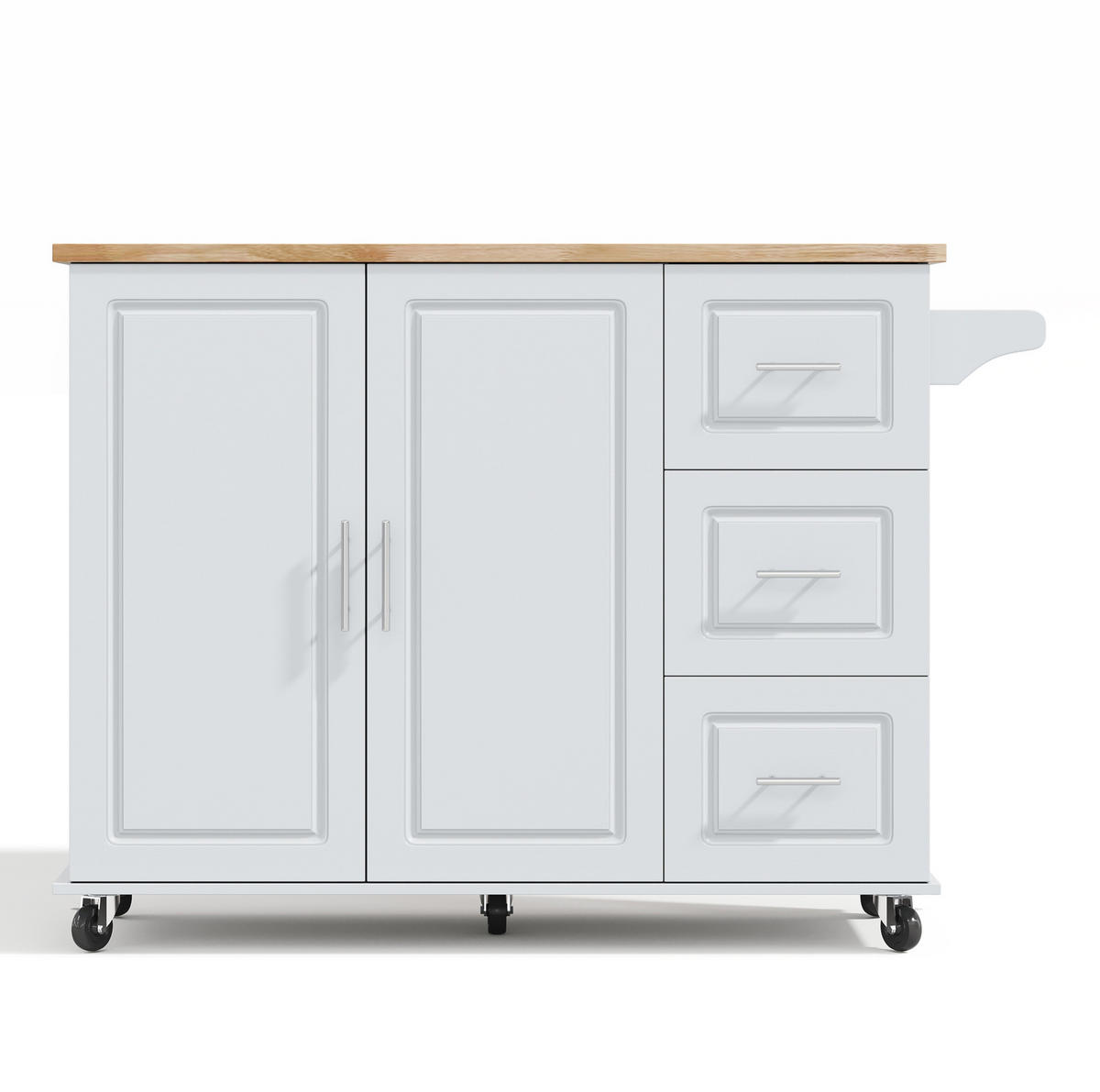 KÜCHENINSEL 137/43(76)/92 cm grau mit klappbarer Arbeitsplatte - Grau, Holzwerkstoff (137/92/76cm) - OKWISH