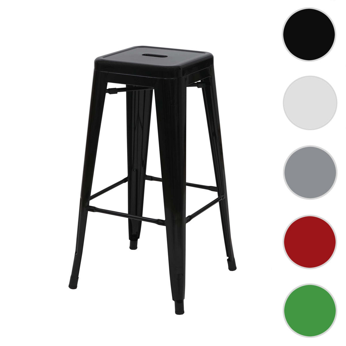 BARHOCKER METALL Grau - Grau, Metall (43/77/43cm) - MCW