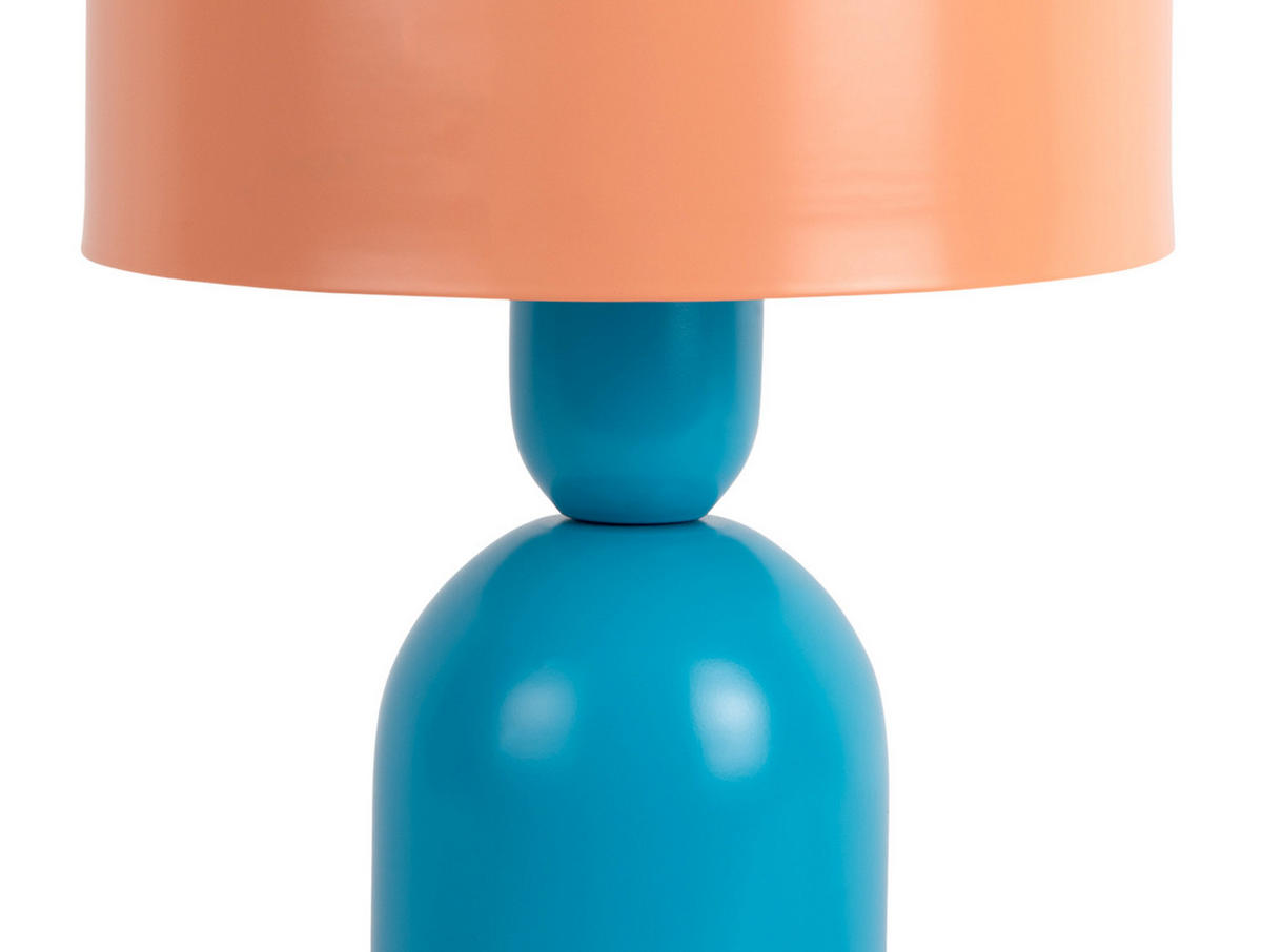 TISCHLAMPE Double Funky 19/19/24 cm - Blau, Metall (19/19/24cm) - Leitmotiv