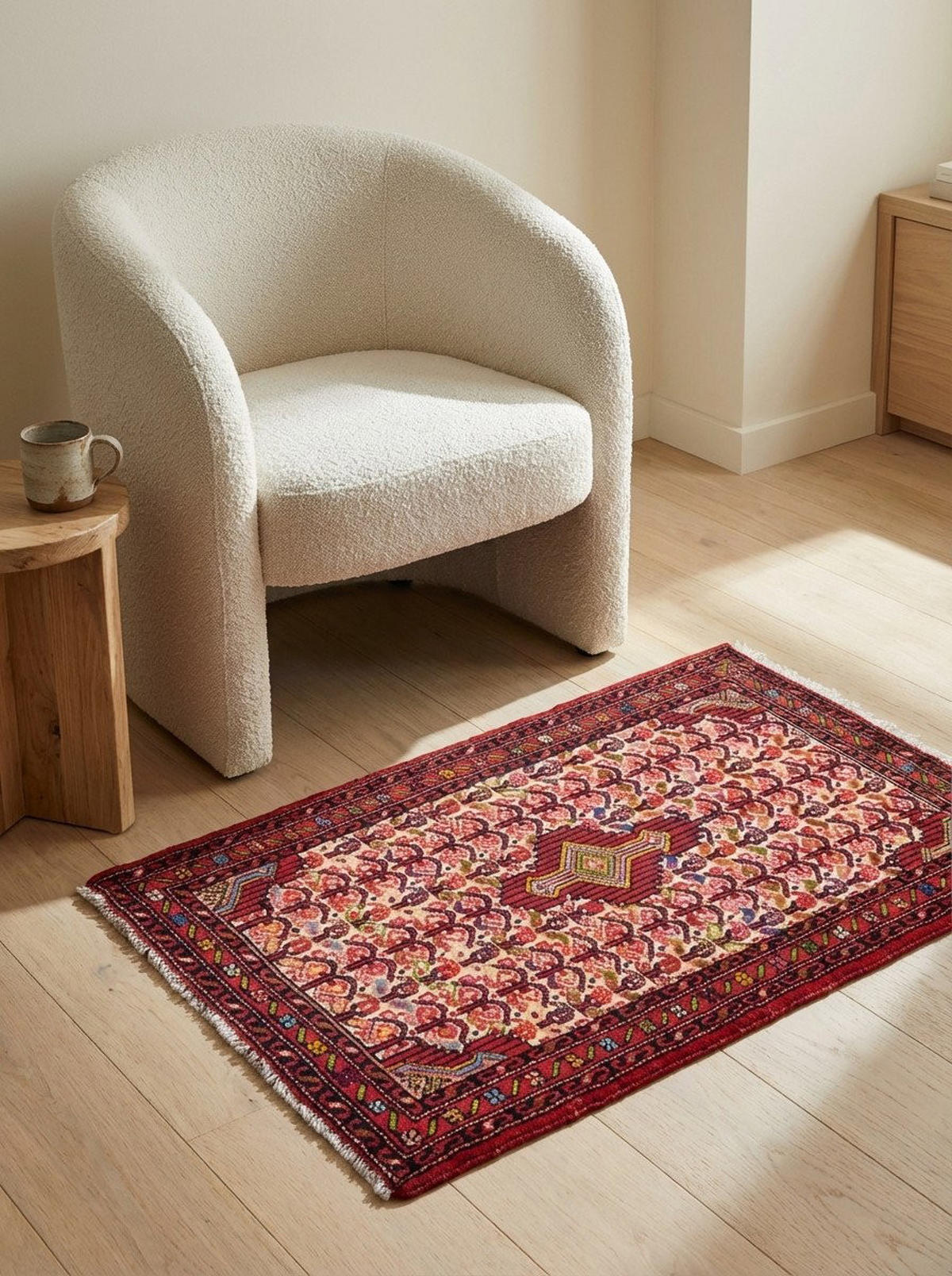 TEPPICH Assadabad Mehrfarbig 102/70 cm Schurwolle - Multicolor, Textil (70/102cm) - Looma