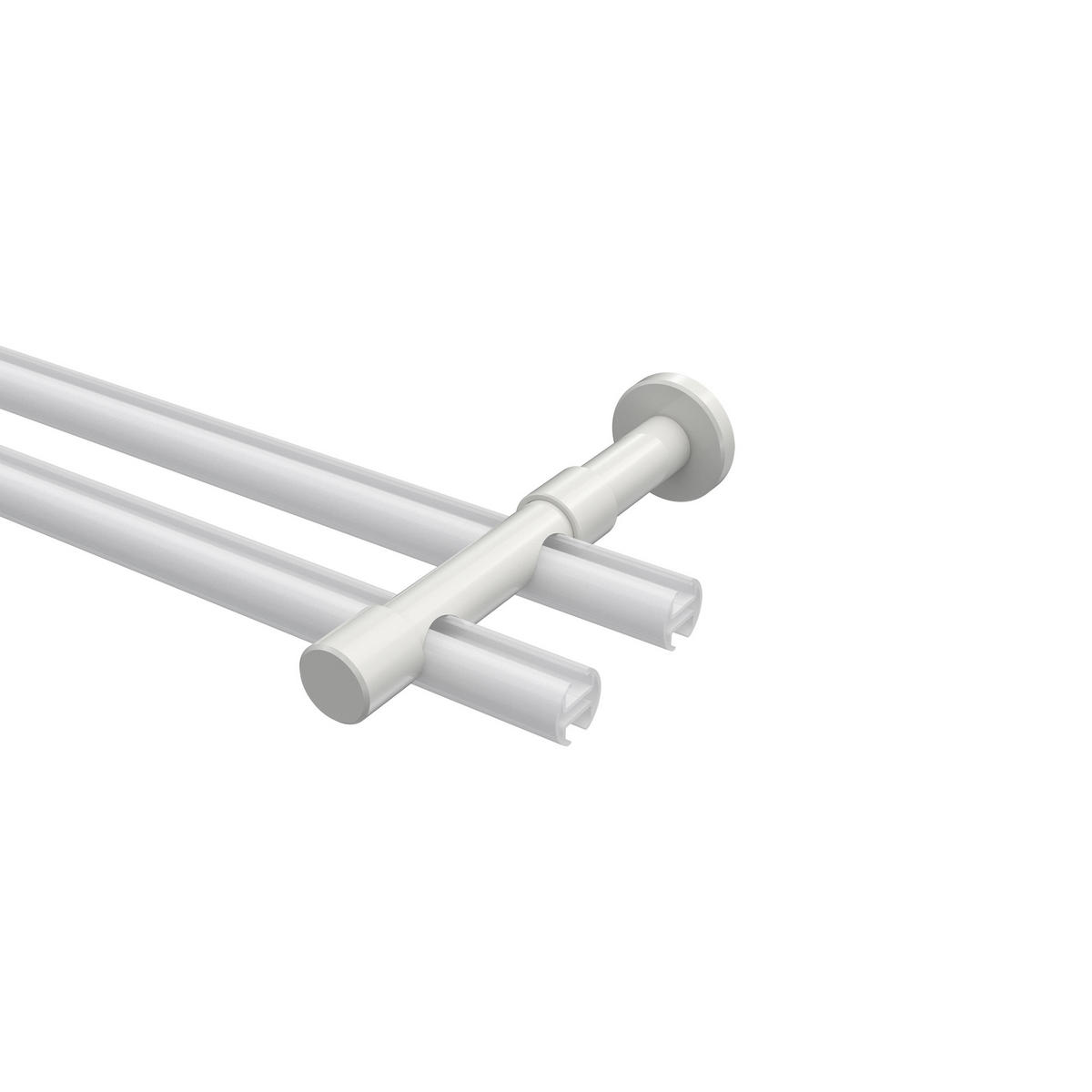 TRÄGER FÜR GARDINENSTANGEN 20 mm Ø, Prestige 2-läufig, Weiß - Weiß, Metall (16.2/4/4cm) - INTERDECO
