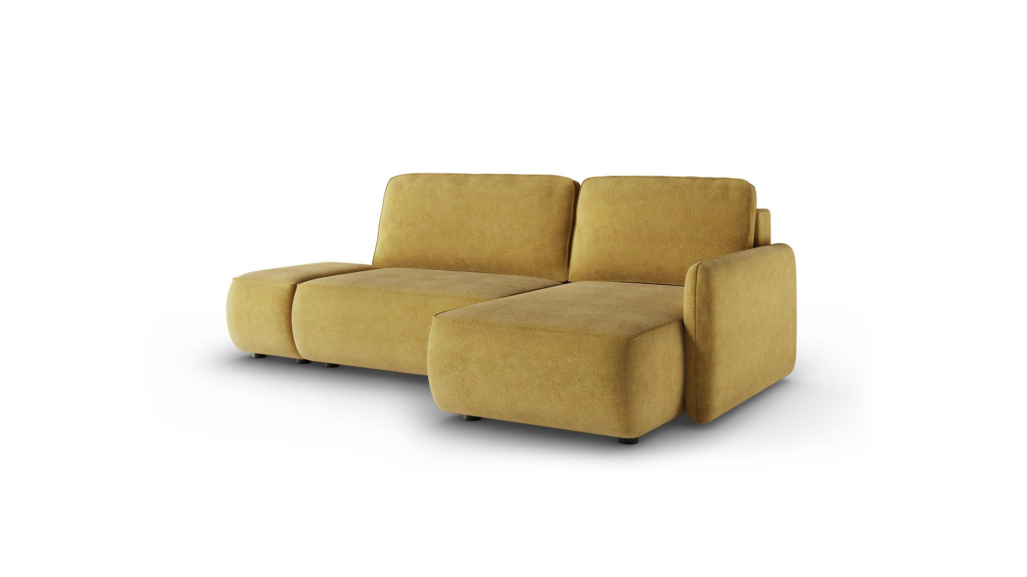 ECKSOFA Luka Mit Schlaffunktion - Gelb, Holzwerkstoff/Textil (148/229cm) - Fun Möbel