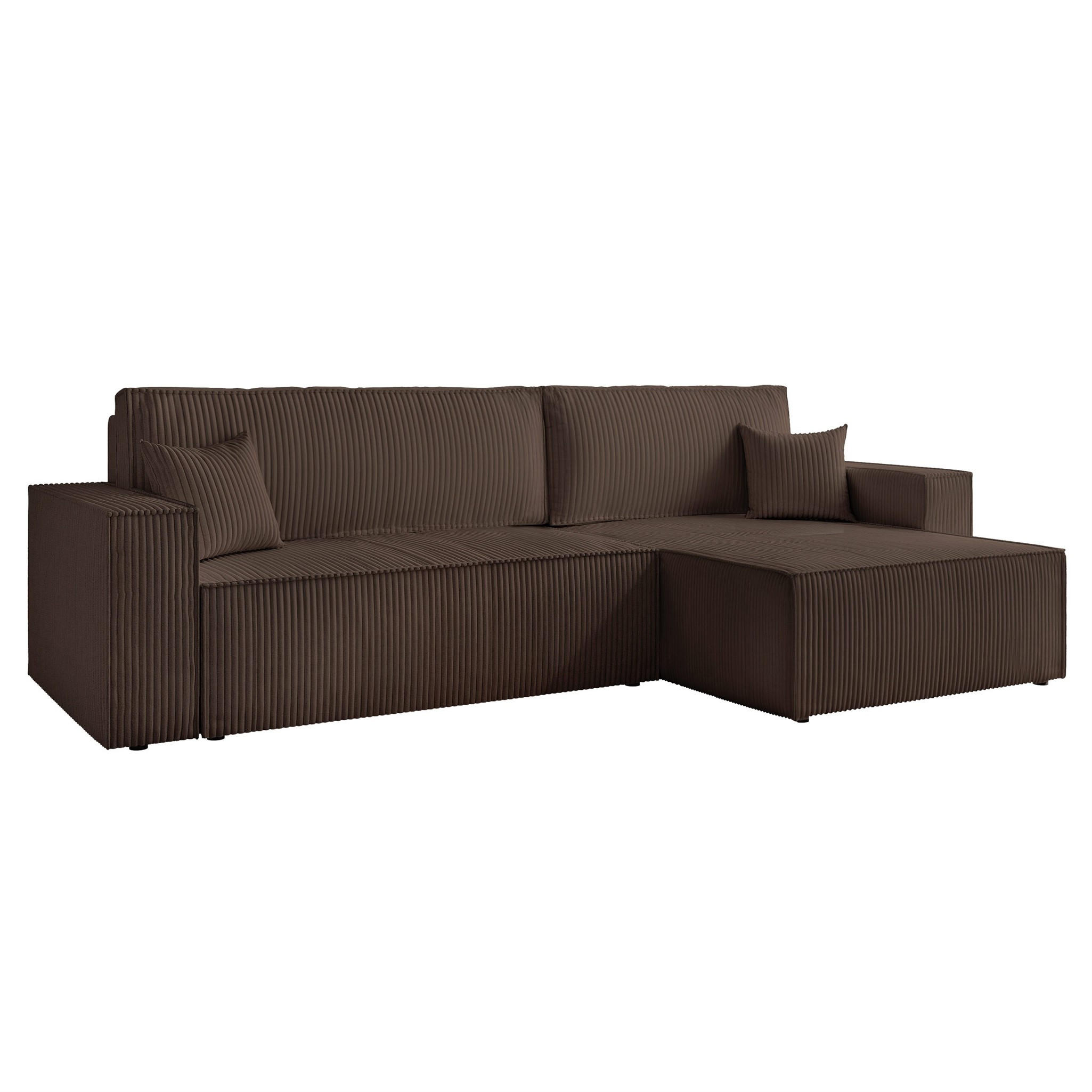 Fun Möbel Ecksofa Braun 276x145 cm